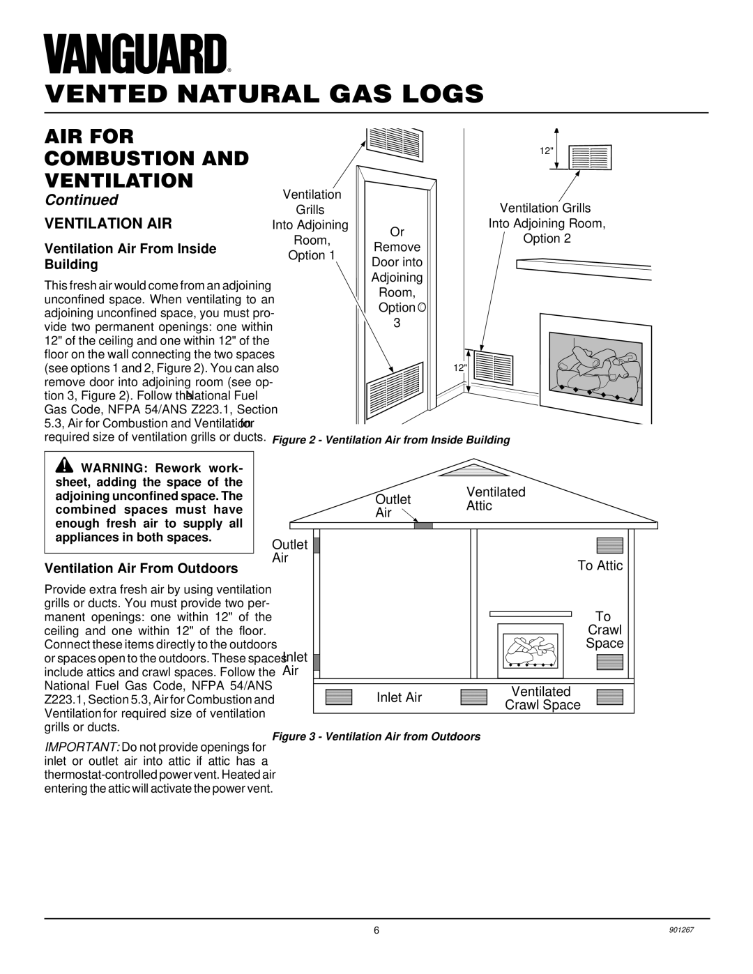 Desa VVMR24, VVMR18 Ventilation AIR, Ventilation Air From Inside, Building, Ventilation Air From Outdoors 