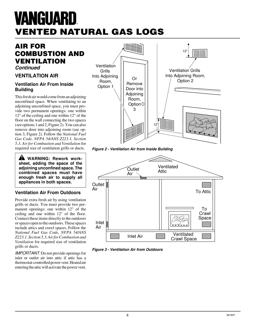 Desa VVTR24, VVTR18 Ventilation AIR, Ventilation Air From Inside, Building, Ventilation Air From Outdoors 