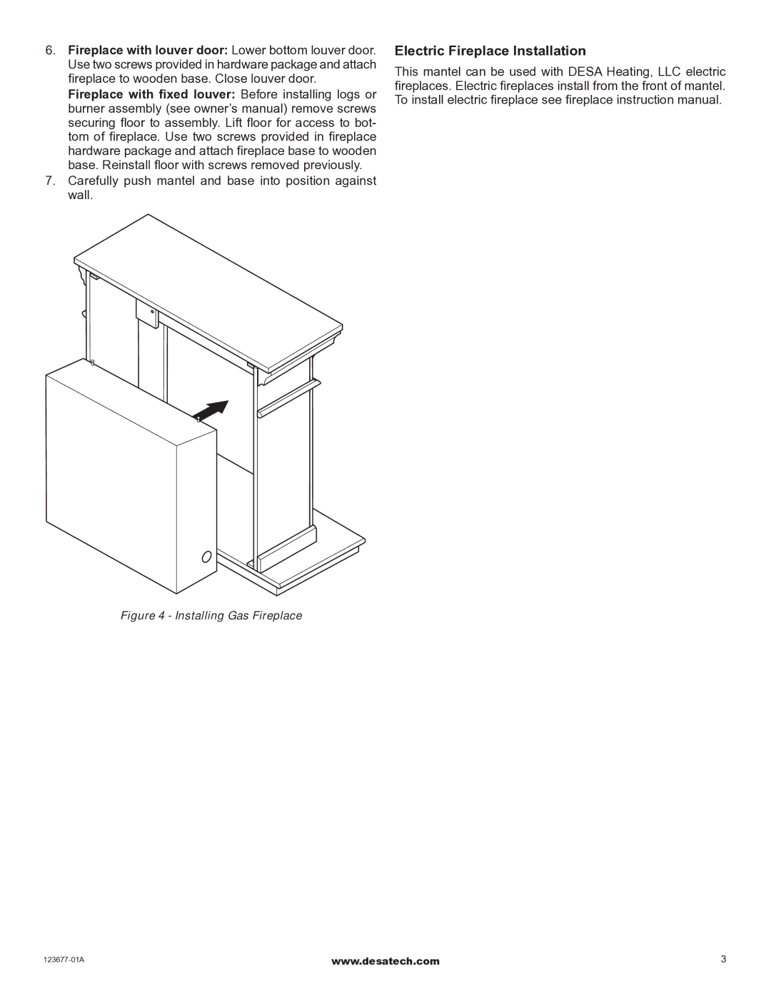 Desa W32CO installation instructions Electric Fireplace Installation, Installing Gas Fireplace 