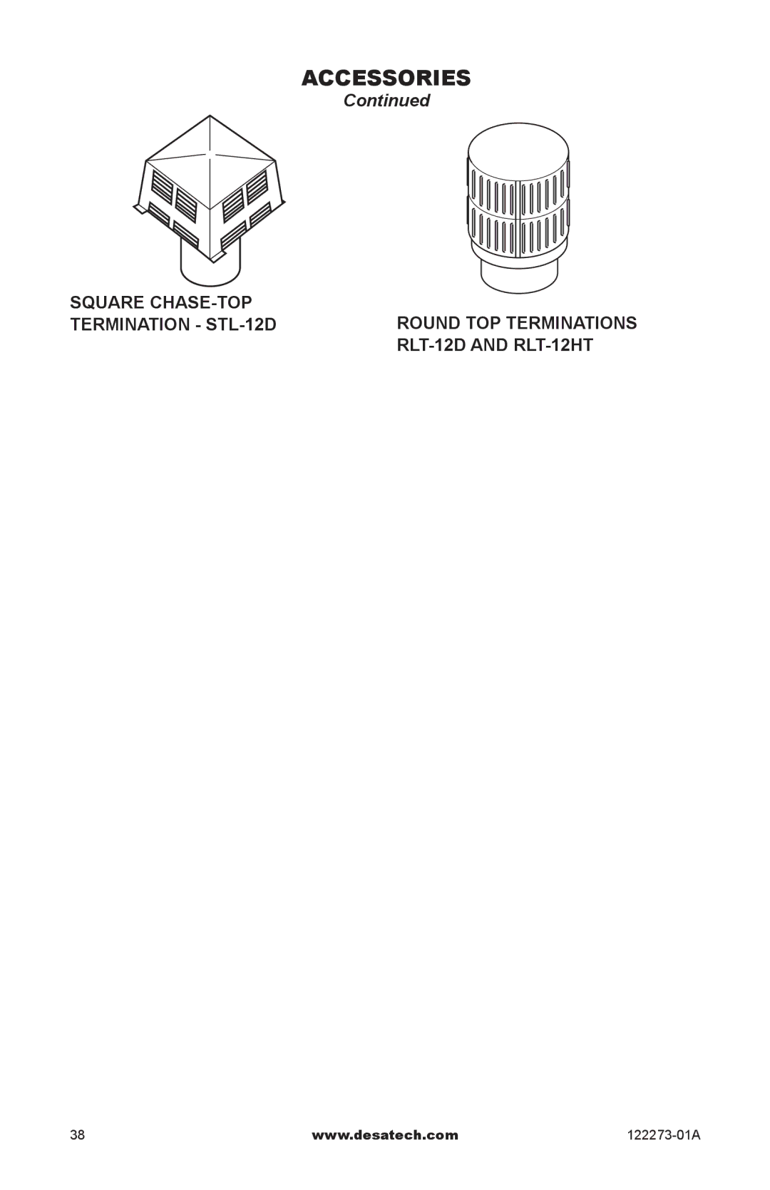 Desa (V)JM36, WCM-36J, WCM-42J, WCM-50J, (V)JM50 SERIES installation manual Square CHASE-TOP 