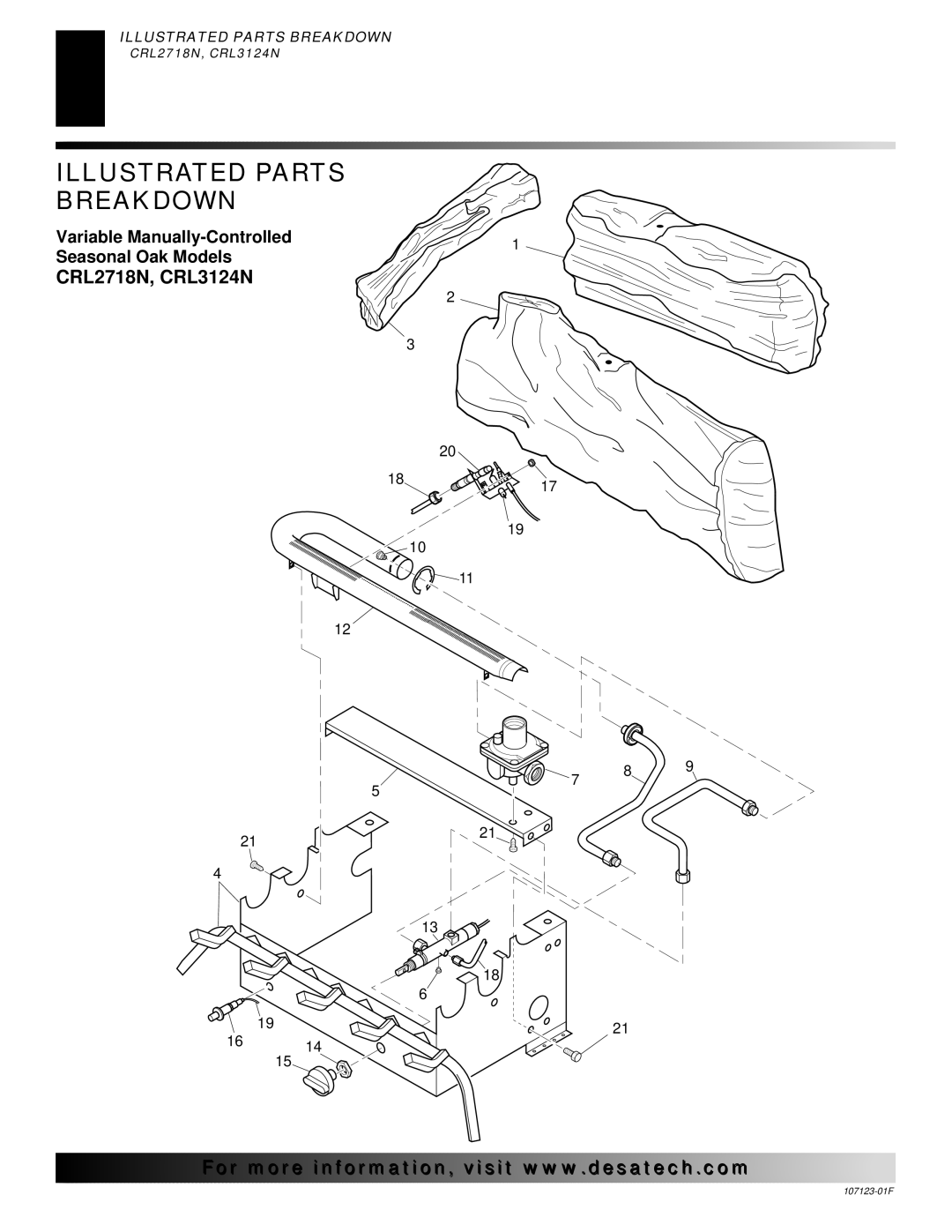 Desa installation manual Variable Manually-Controlled Seasonal Oak Models 