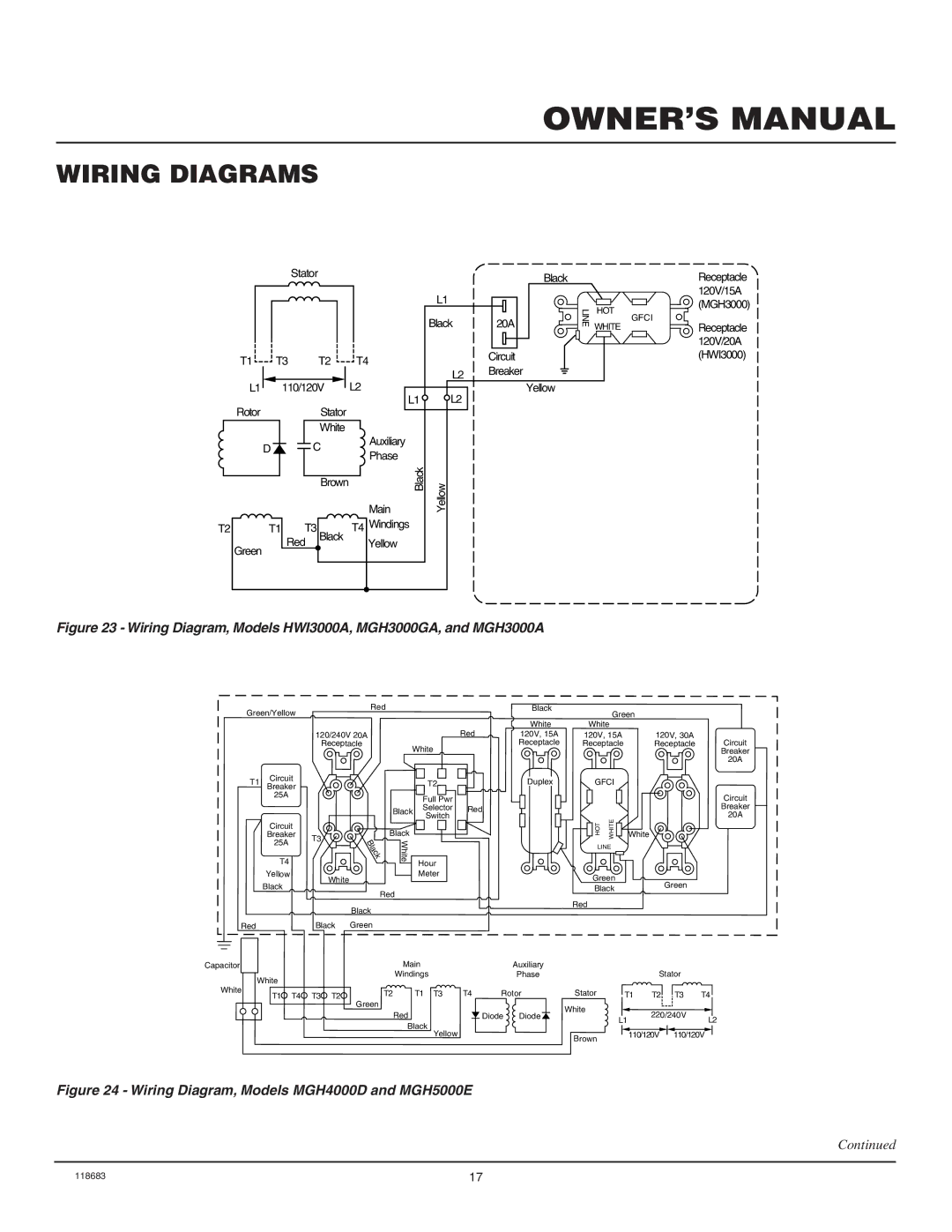 Desa Hwi3000a, Mgh3000ga, Mgh3000a, Mgh4000d, Mgh4000di, Mgh5000e, Mgh5000ei, Mgh5000eie, Mgh6500aie Wiring Diagrams 