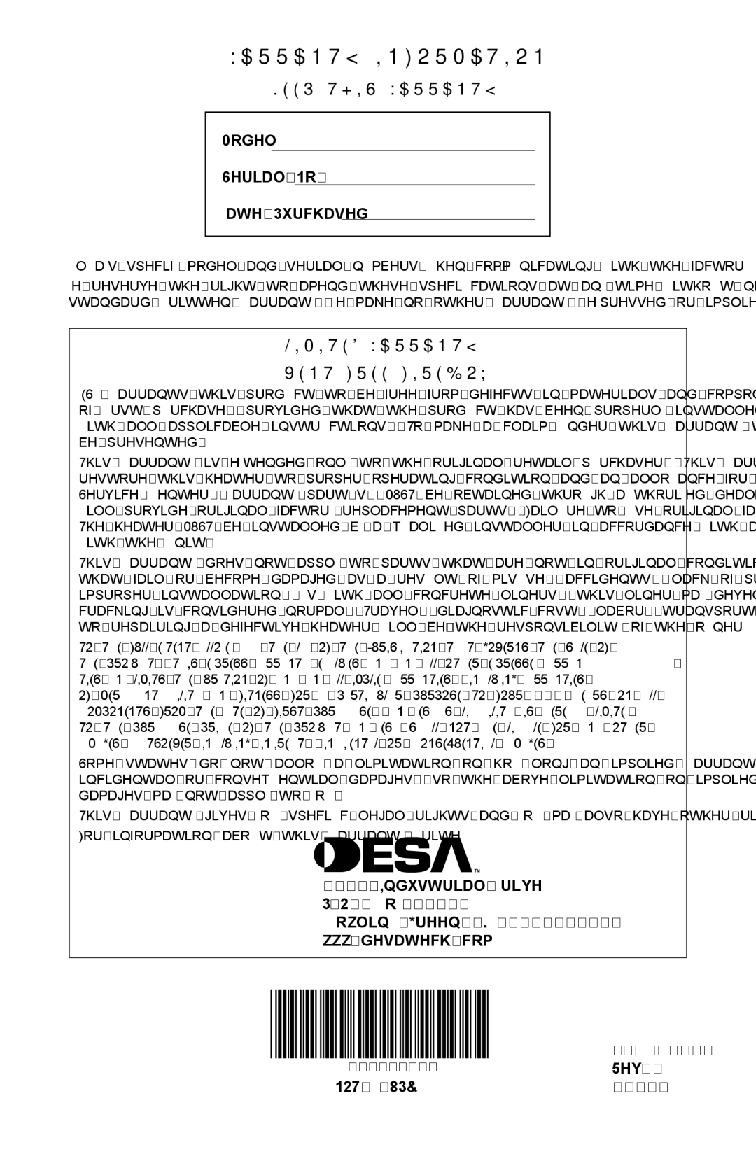 Design Dynamics HCA-18-RFP, HKE-24-RFP Warranty Information, Keep this Warranty, Limited Warranty VENT-FREE Firebox 