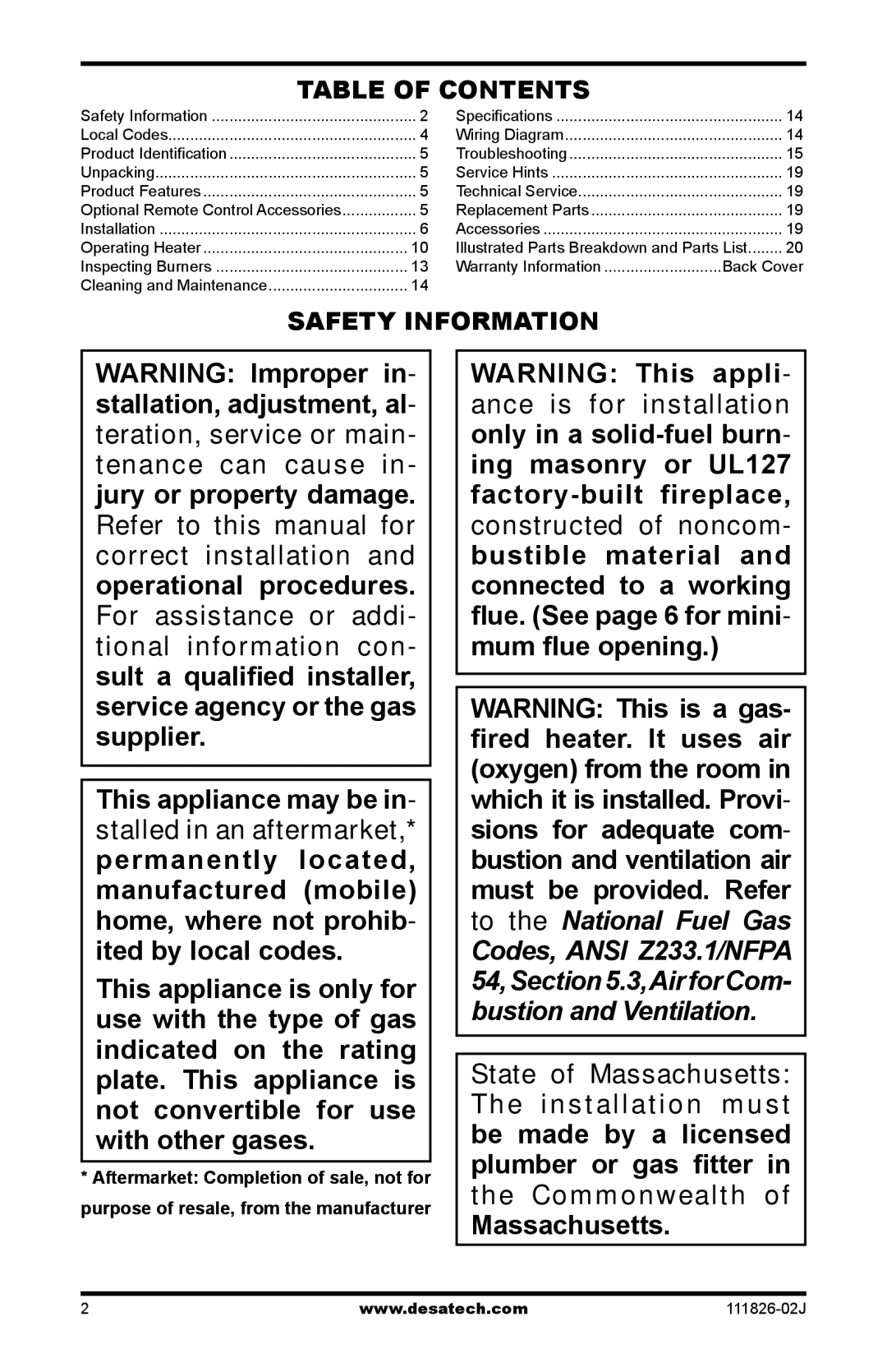 Design Dynamics VTD-18N-PDG installation manual Table of Contents 