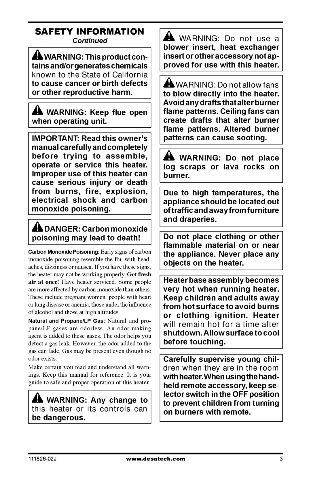 Design Dynamics VTD-18N-PDG installation manual Safety Information 