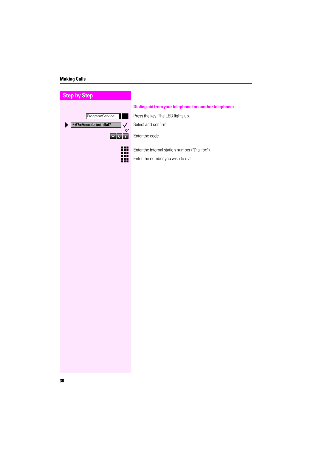 Deutsche Telekom F600, F400, F200 operating instructions 67=Associated dial? 