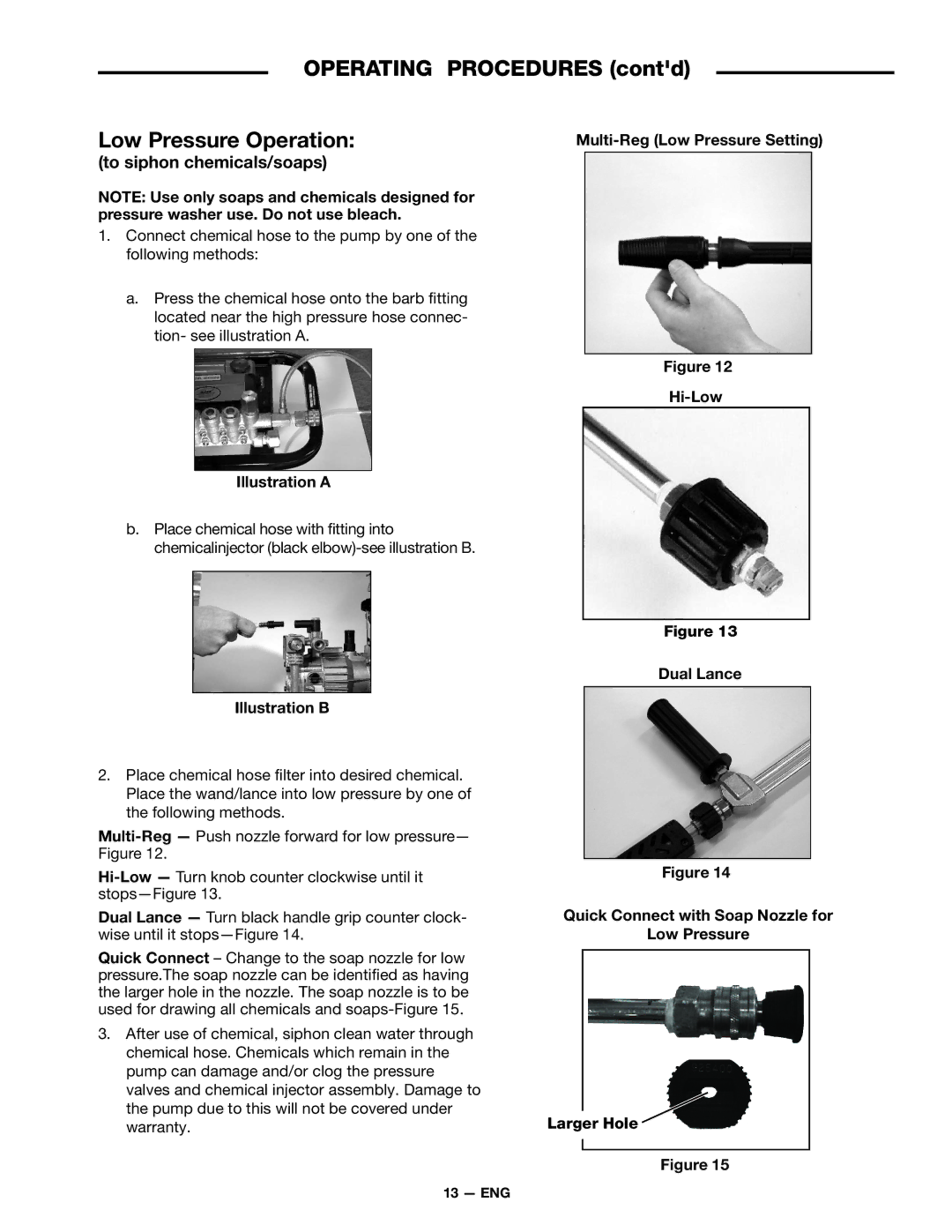 DeVillbiss Air Power Company D21684 Operating Procedures contd Low Pressure Operation, Multi-Reg Low Pressure Setting 