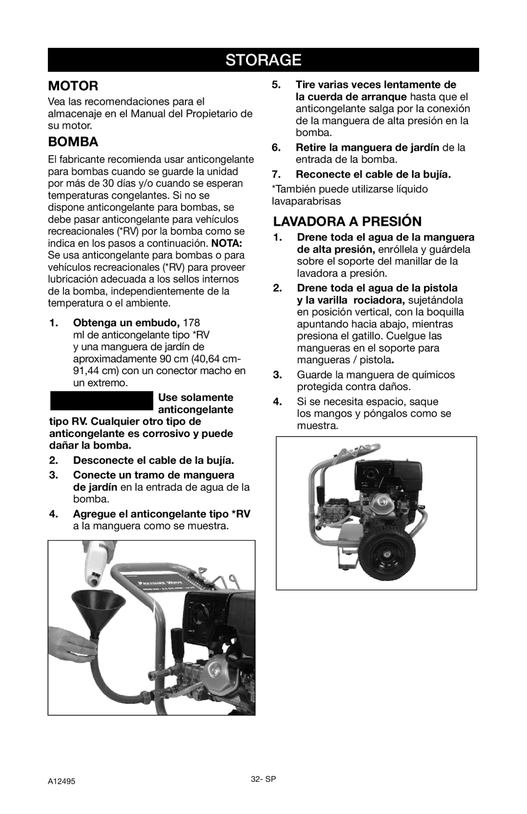 DeVillbiss Air Power Company PWH3635, A12495 Lavadora a Presión, También puede utilizarse líquido lavaparabrisas 