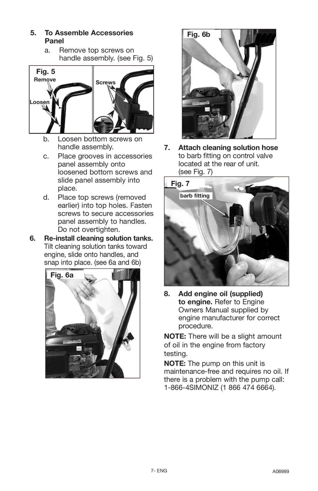 DeVillbiss Air Power Company A08989, S2600 important safety instructions To Assemble Accessories Panel 