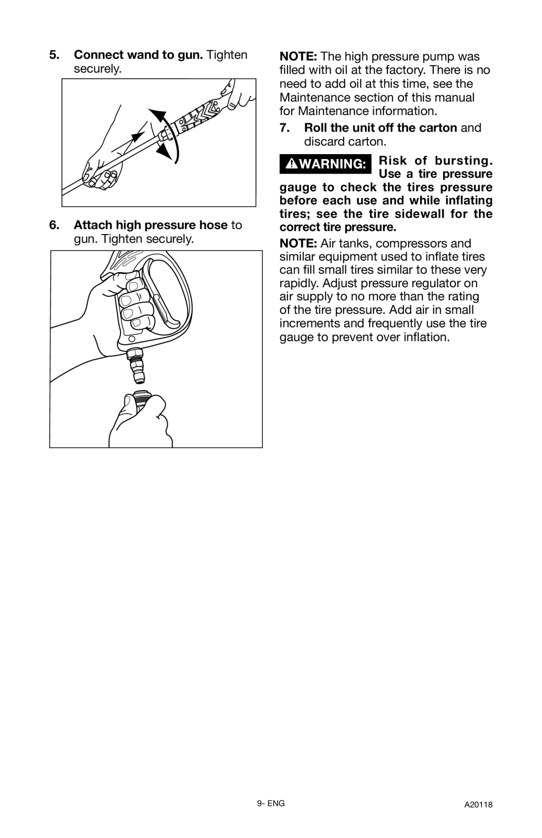 DeVillbiss Air Power Company XC2800 operation manual ENG A20118 