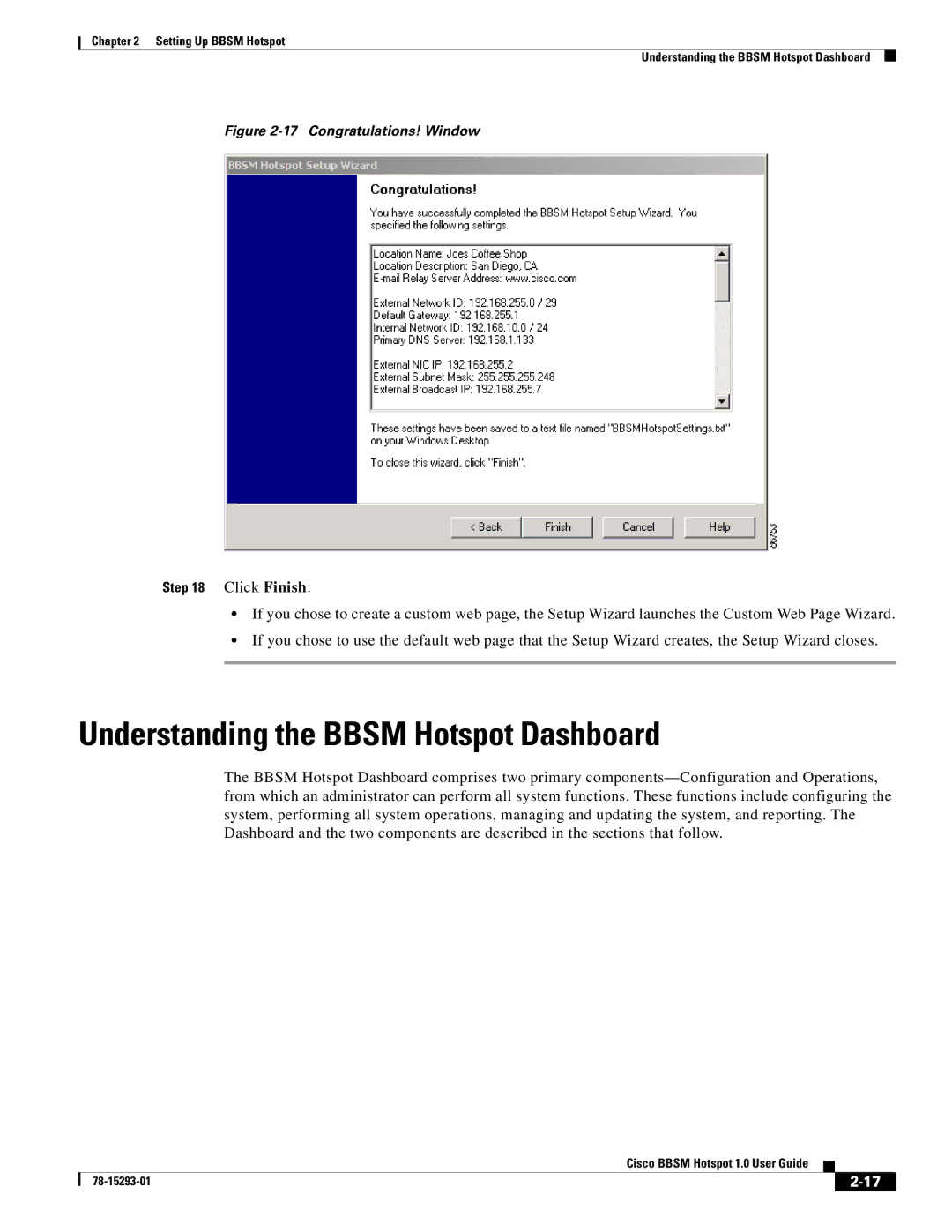 DeWalt 1 appendix Understanding the Bbsm Hotspot Dashboard, Congratulations! Window 