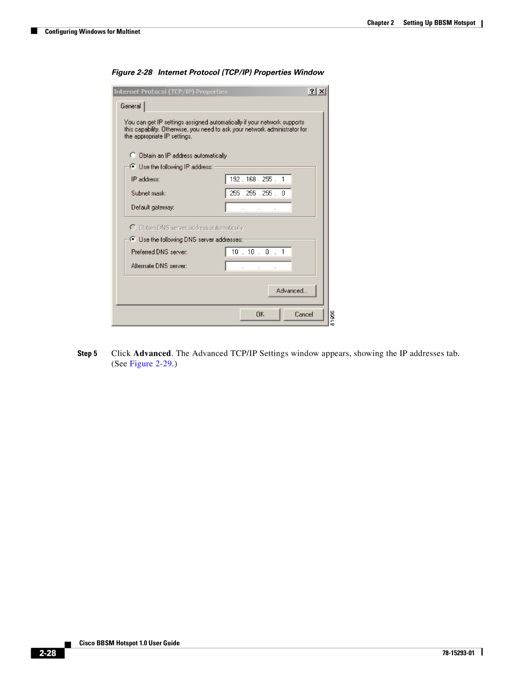 DeWalt 1 appendix Internet Protocol TCP/IP Properties Window 