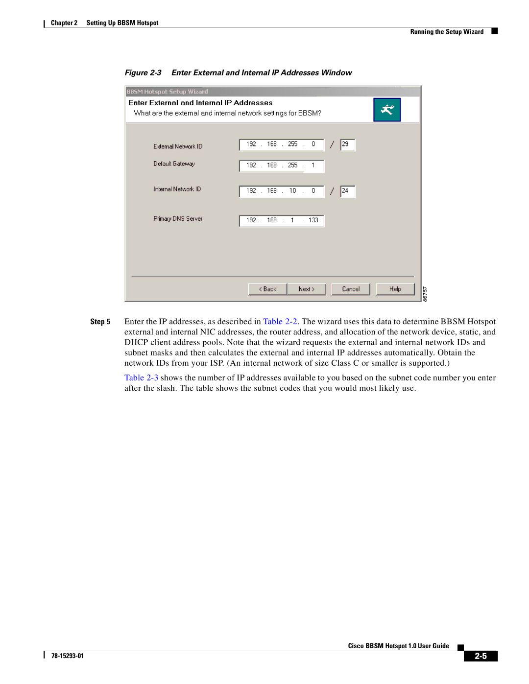 DeWalt 1 appendix Enter External and Internal IP Addresses Window 