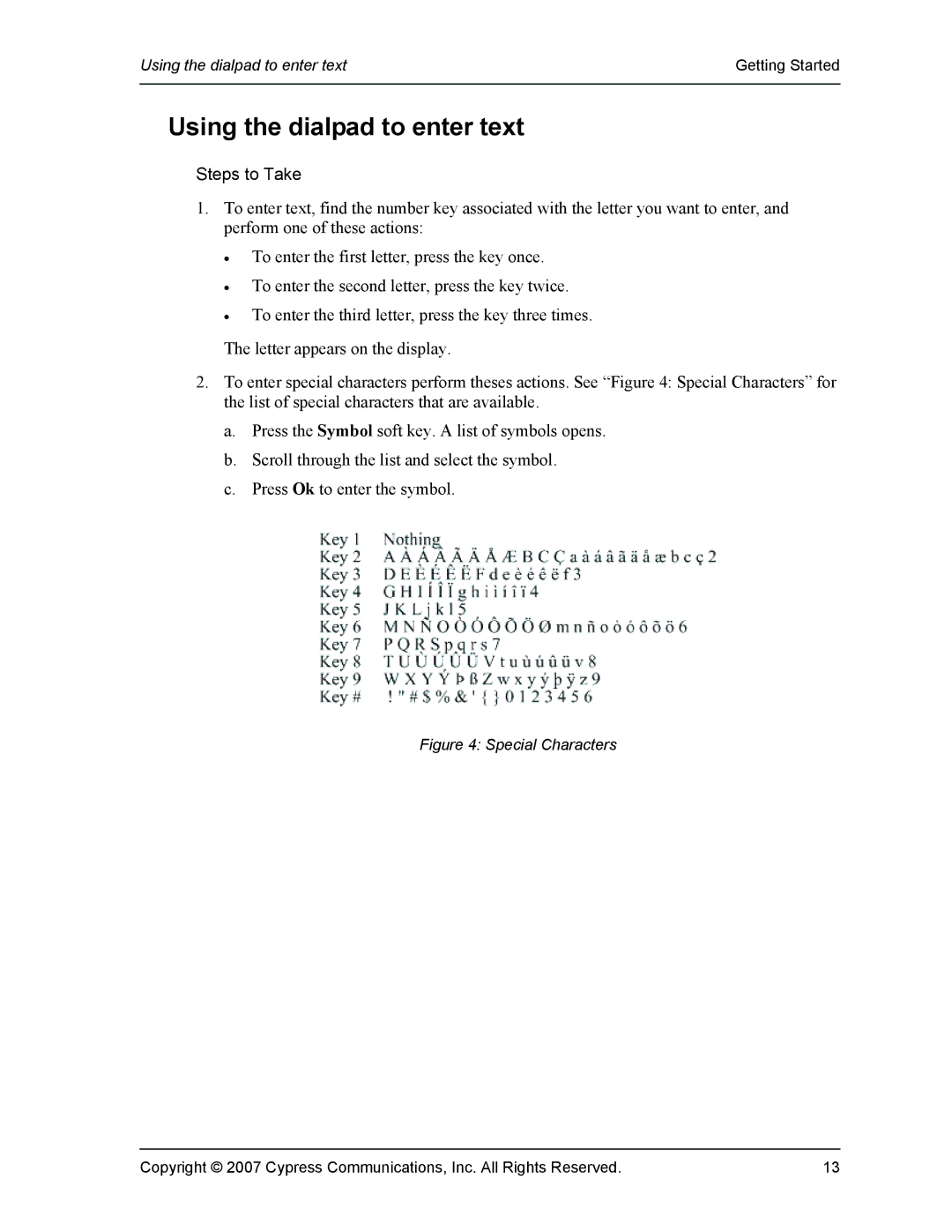 DeWalt 1140 manual Using the dialpad to enter text, Special Characters 