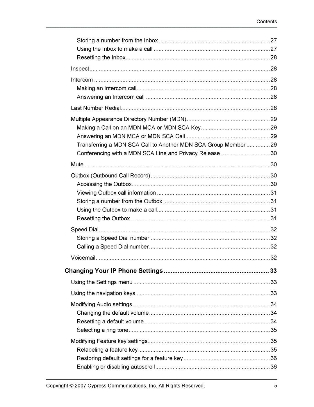 DeWalt 1140 manual Changing Your IP Phone Settings 