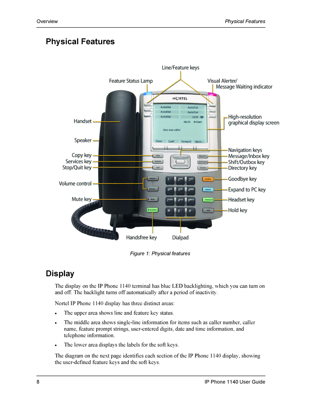 DeWalt 1140 manual Physical Features, Display 