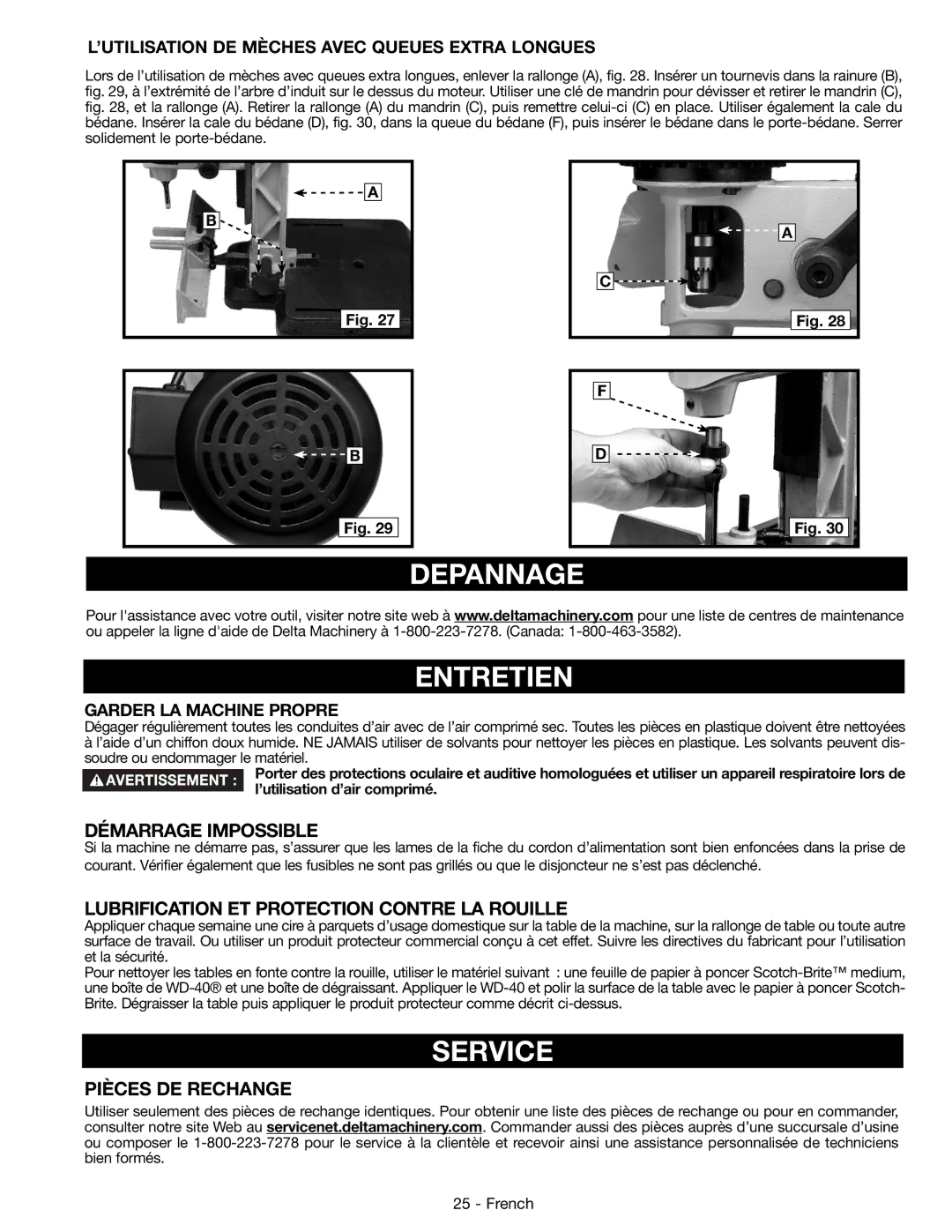 DeWalt 14-65l Depannage Entretien, Démarrage Impossible, Lubrification ET Protection Contre LA Rouille, Pièces DE Rechange 