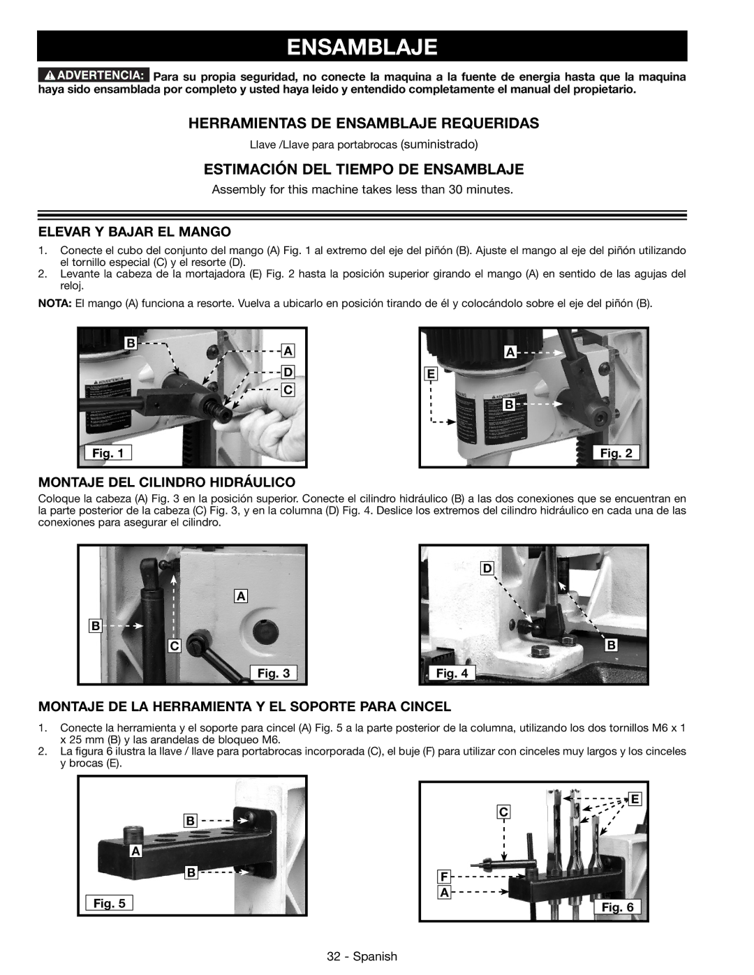 DeWalt 14-65l instruction manual Herramientas DE Ensamblaje Requeridas, Estimación DEL Tiempo DE Ensamblaje 