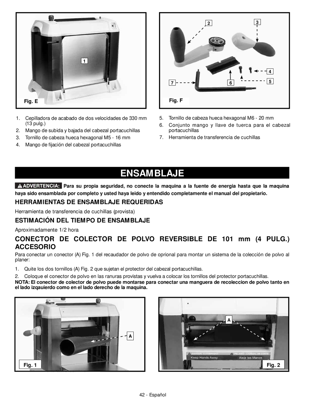 DeWalt 18657 instruction manual Herramientas DE Ensamblaje Requeridas, Estimación DEL Tiempo DE Ensamblaje 