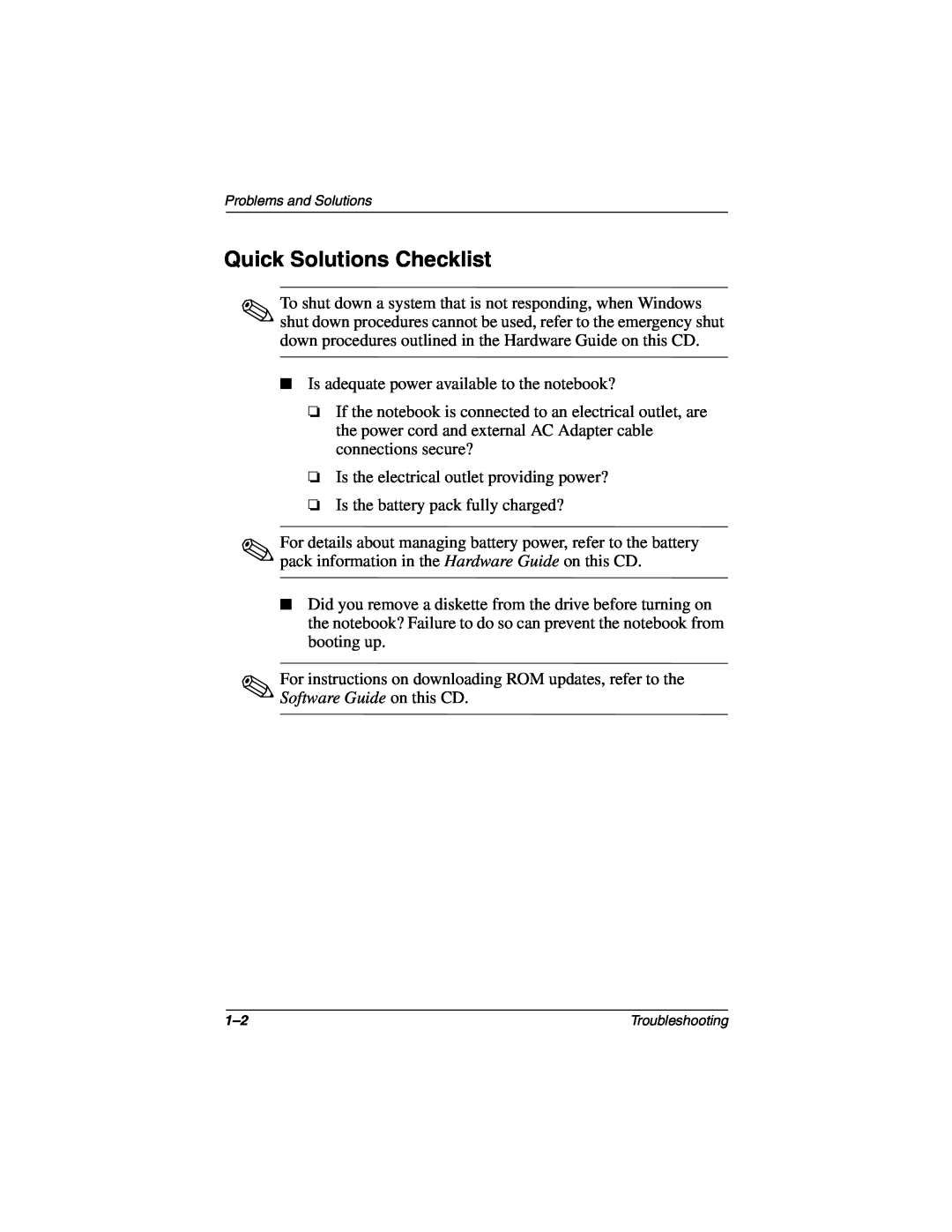 DeWalt 267644-001 manual Quick Solutions Checklist 