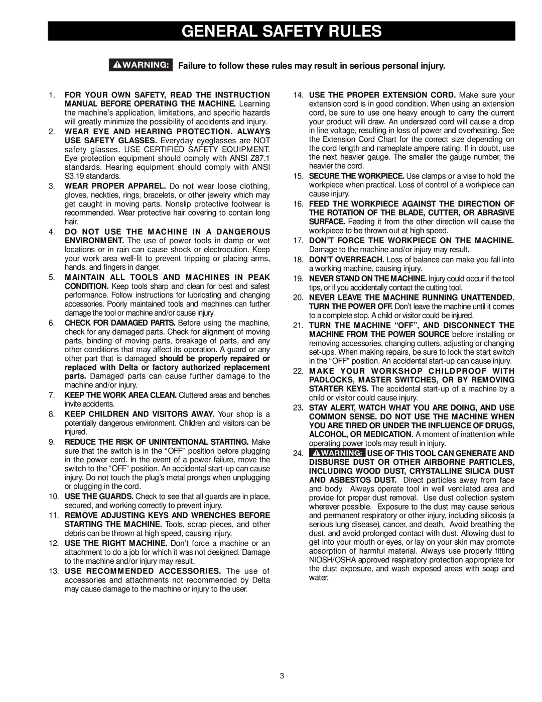 DeWalt 31-260X instruction manual General Safety Rules, Stay ALERT, Watch What YOU are DOING, and USE 