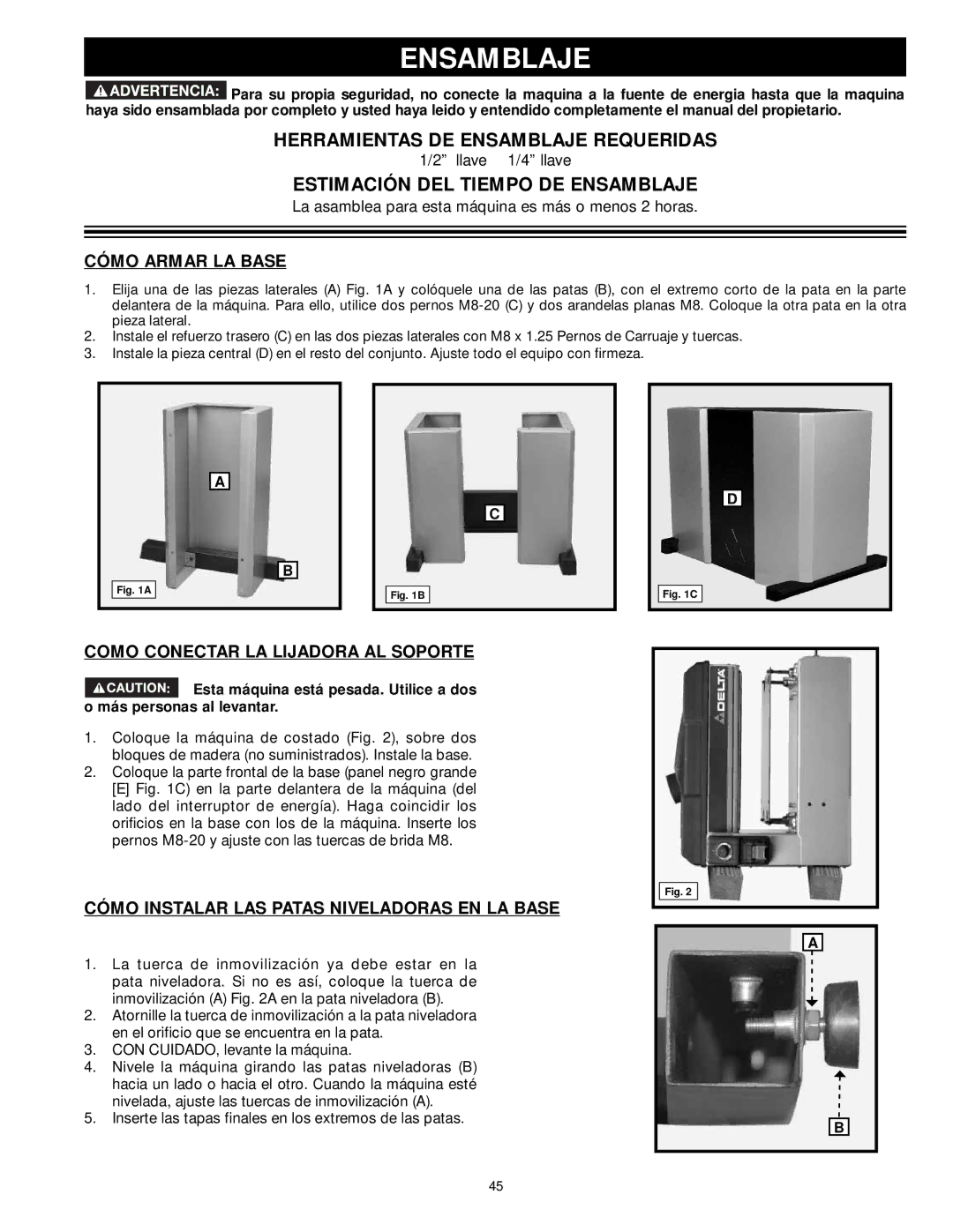 DeWalt 31-260X instruction manual Herramientas DE Ensamblaje Requeridas, Estimación DEL Tiempo DE Ensamblaje 