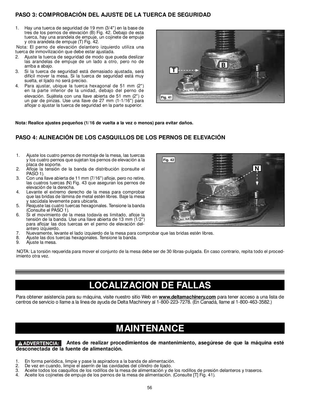 DeWalt 31-260X Localizacion DE Fallas Maintenance, Paso 3 Comprobación DEL Ajuste DE LA Tuerca DE Seguridad 