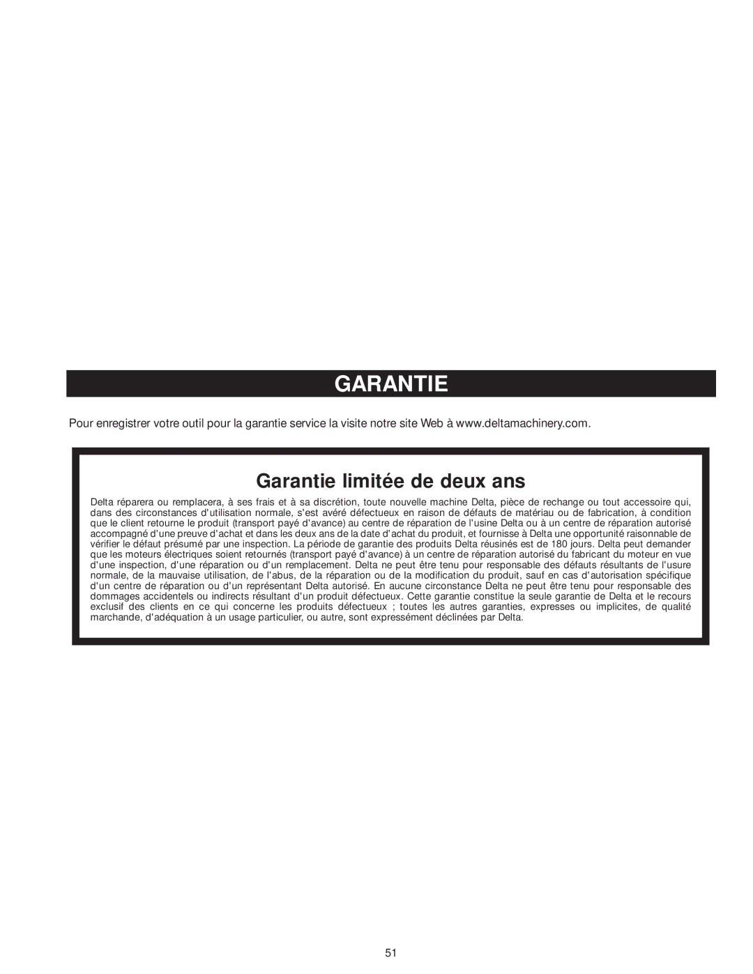 DeWalt 31-735 instruction manual Garantie limitée de deux ans 