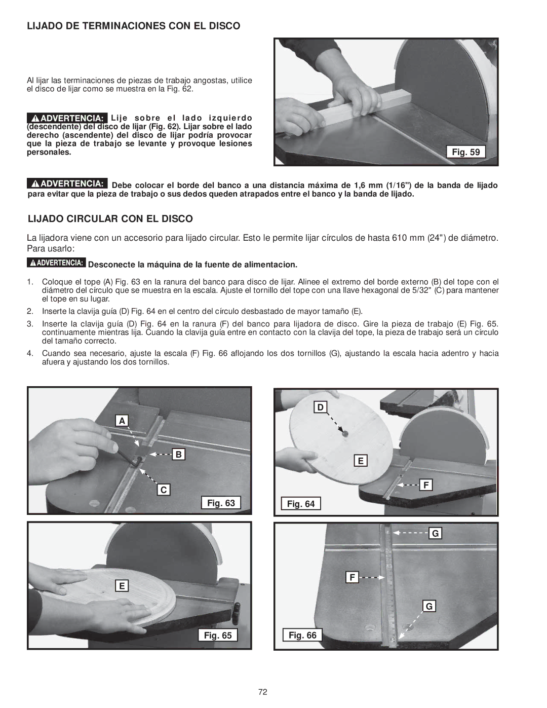 DeWalt 31-735 instruction manual Lijado DE Terminaciones CON EL Disco, Lijado Circular CON EL Disco 