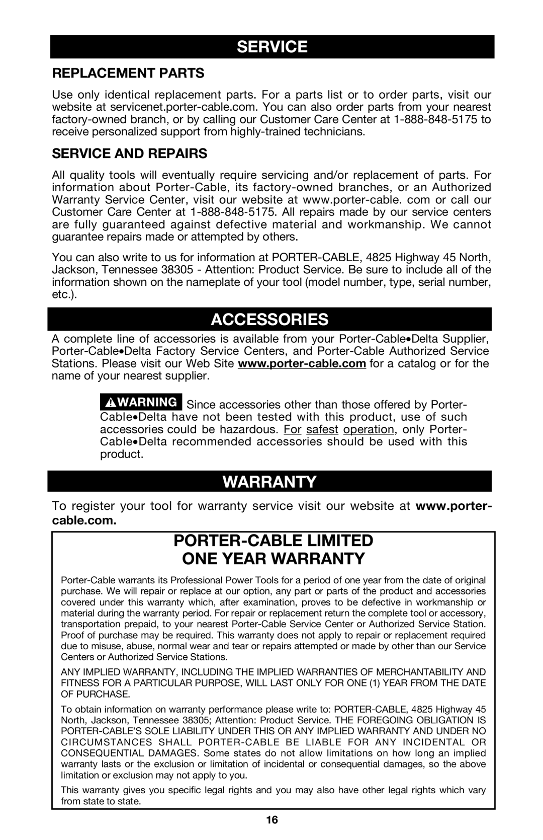 DeWalt 340 instruction manual Service, Accessories, Warranty 