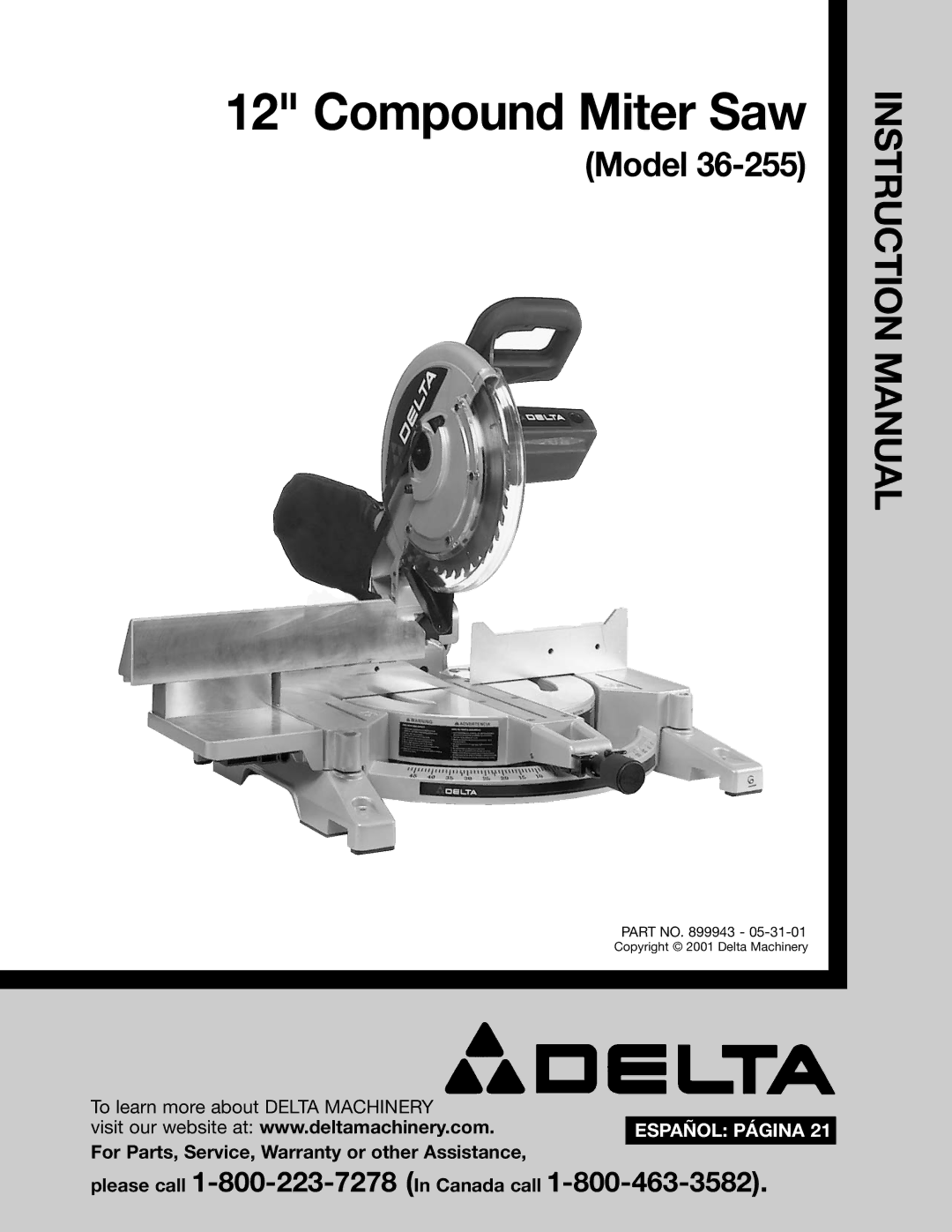 DeWalt 36-255 instruction manual Compound Miter Saw 