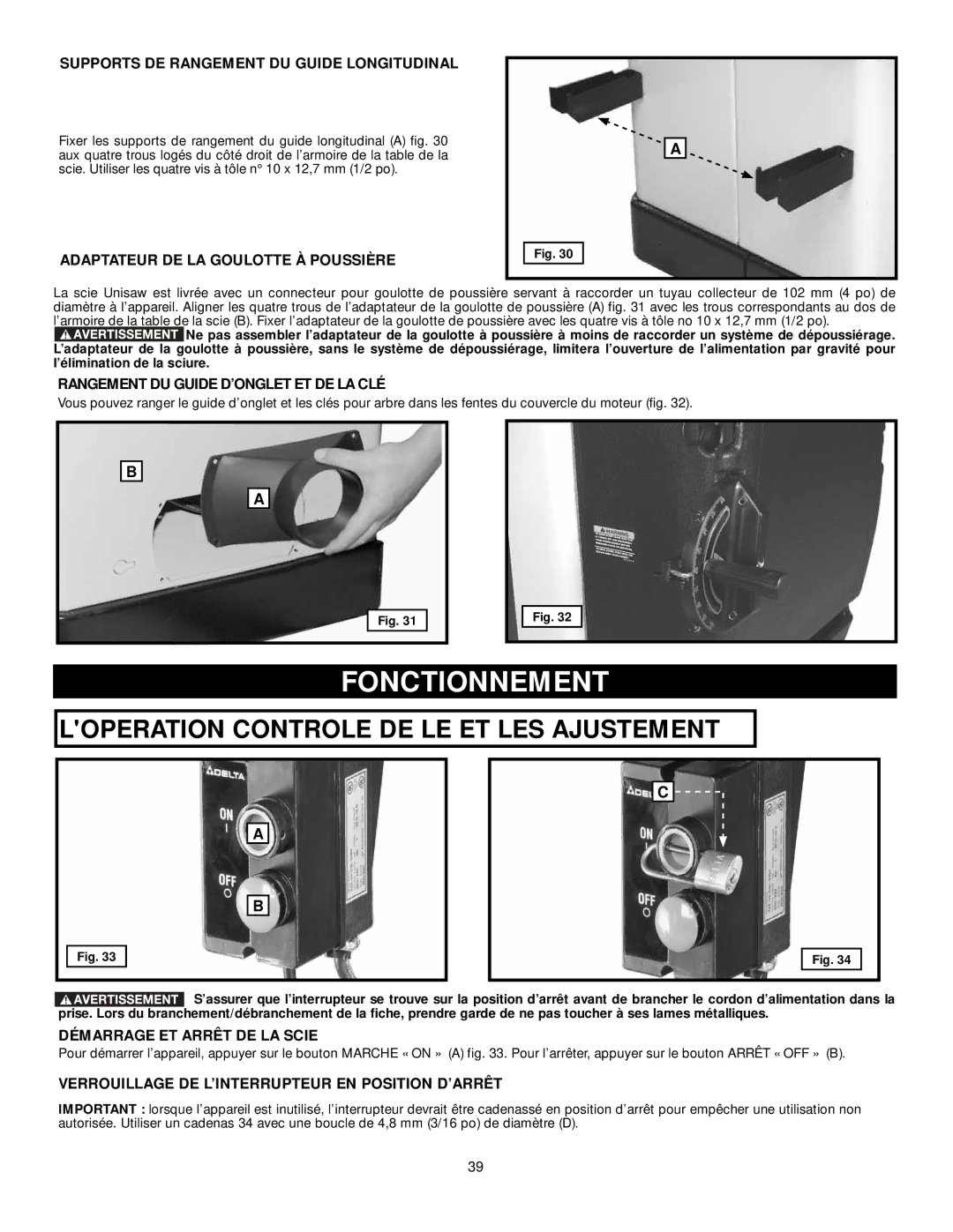 DeWalt 36-L51X, 36-L31X, 36-L53L, 36-L51L instruction manual Fonctionnement 