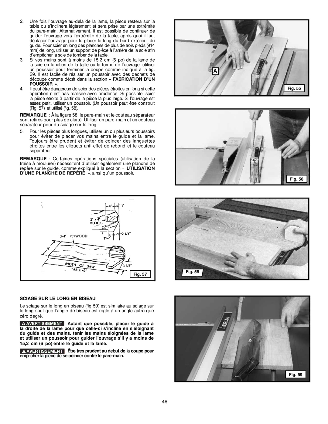 DeWalt 36-L51L, 36-L31X, 36-L53L, 36-L51X instruction manual Sciage SUR LE Long EN Biseau 