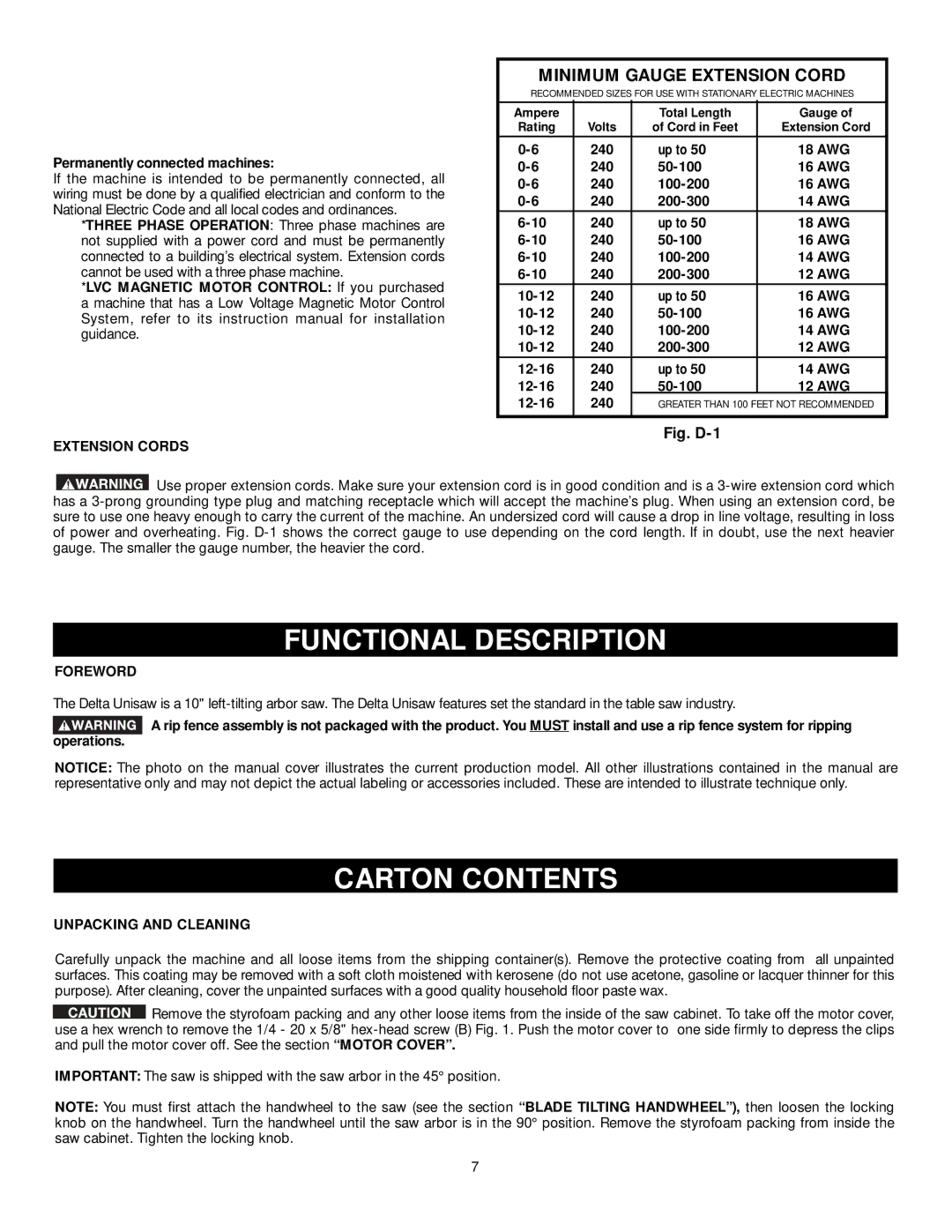 DeWalt 36-L31X, 36-L53L, 36-L51X, 36-L51L instruction manual Functional Description, Carton Contents 