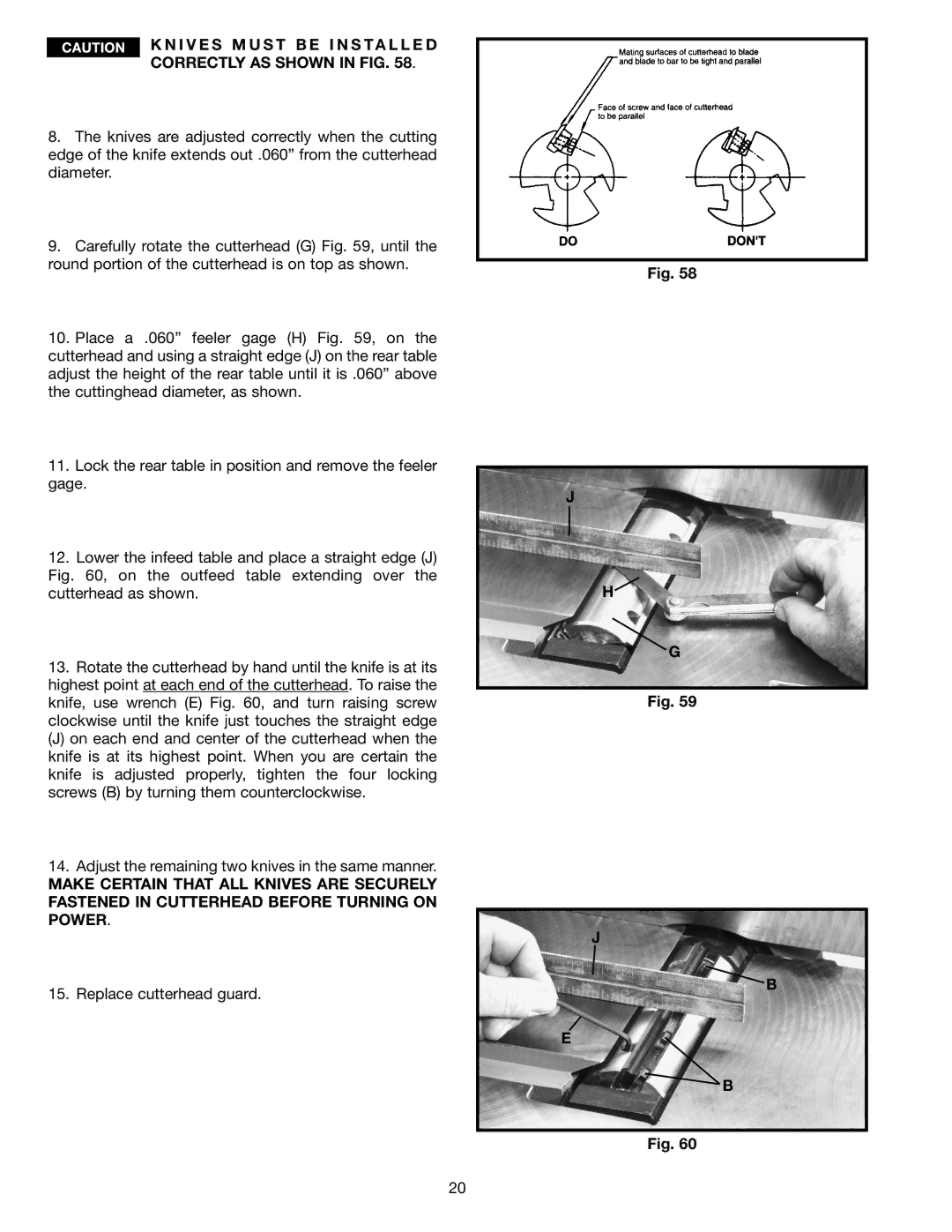 DeWalt 37-380 instruction manual Replace cutterhead guard 