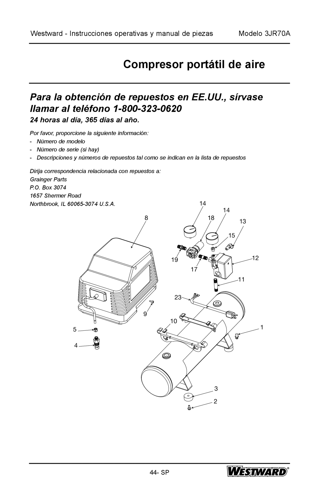 DeWalt 3JR70A specifications Horas al día, 365 días al año 