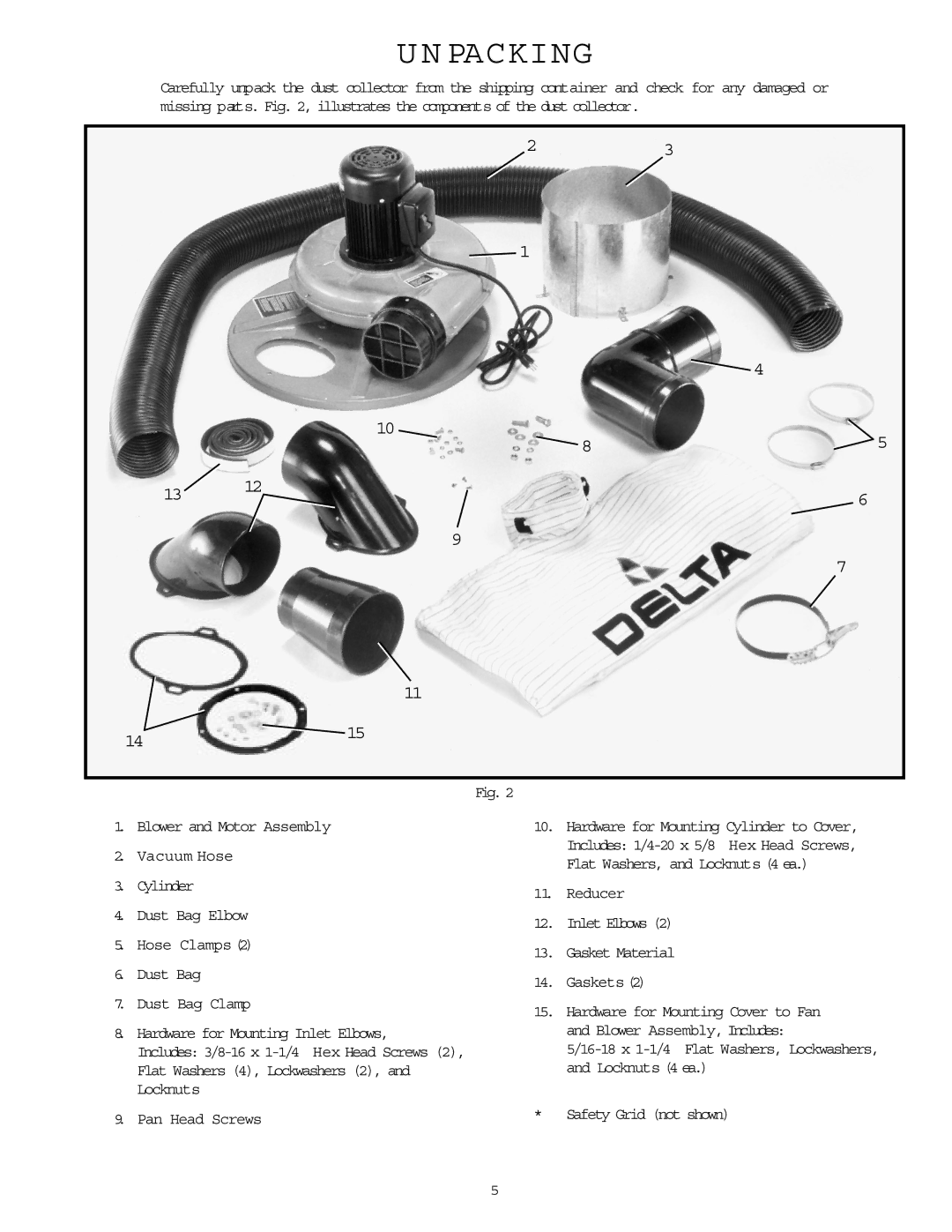 DeWalt 50-665 instruction manual Packing, Reducer Inlet Elbows Gasket Material Gaskets 