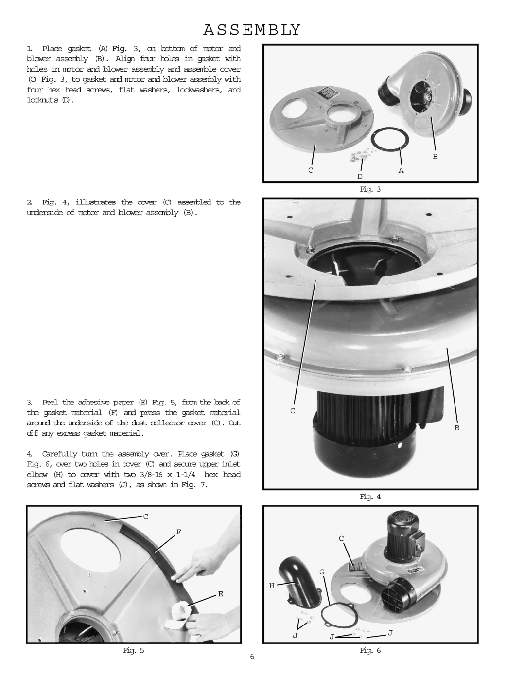 DeWalt 50-665 instruction manual Assembly, J Fig 