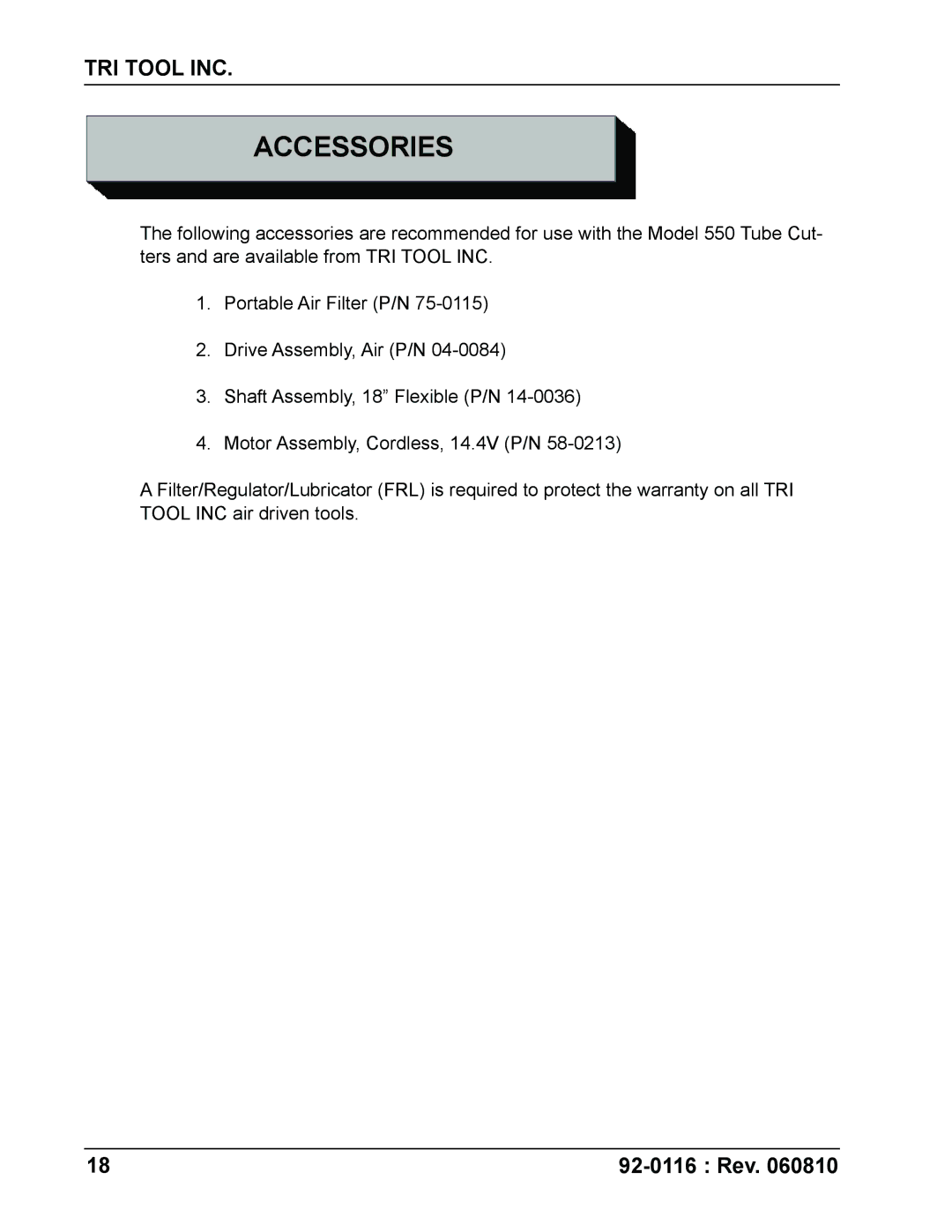 DeWalt 550 specifications Accessories 