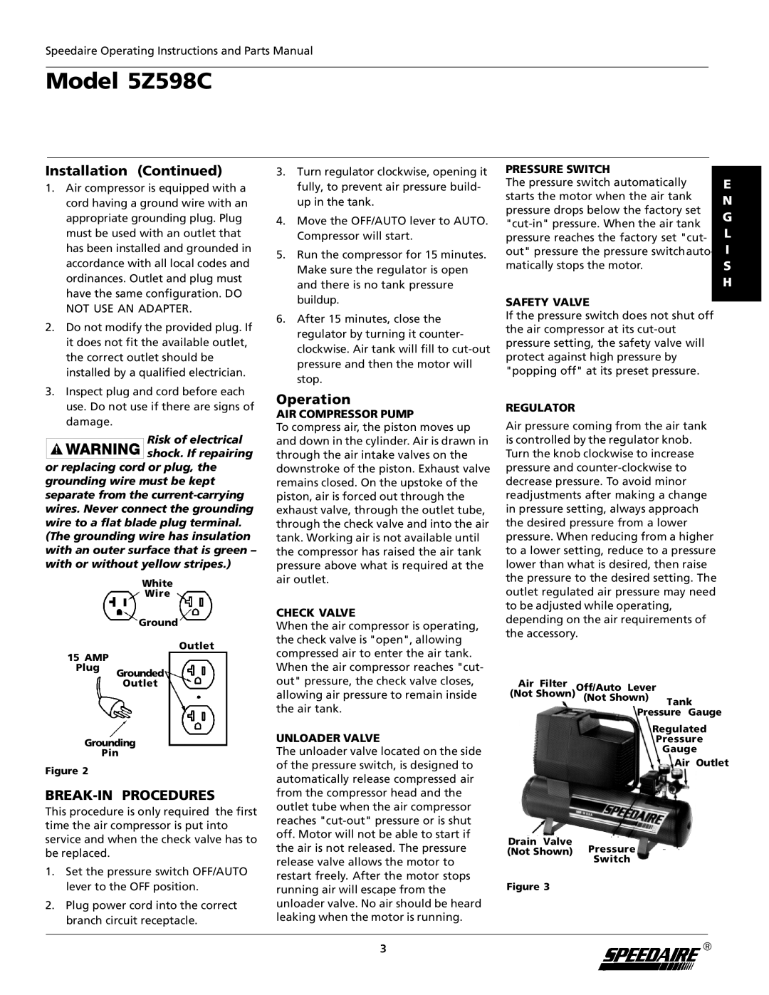 DeWalt 5Z598C specifications Operation 