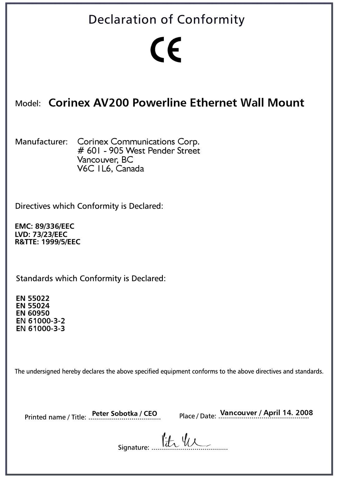 DeWalt manual Corinex AV200 Powerline Ethernet Wall Mount 