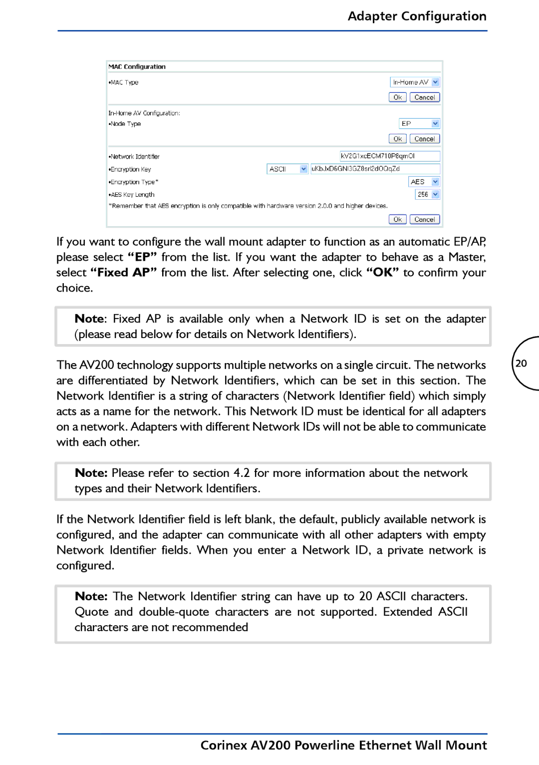 DeWalt AV200 manual With each other Types and their Network Identifiers 