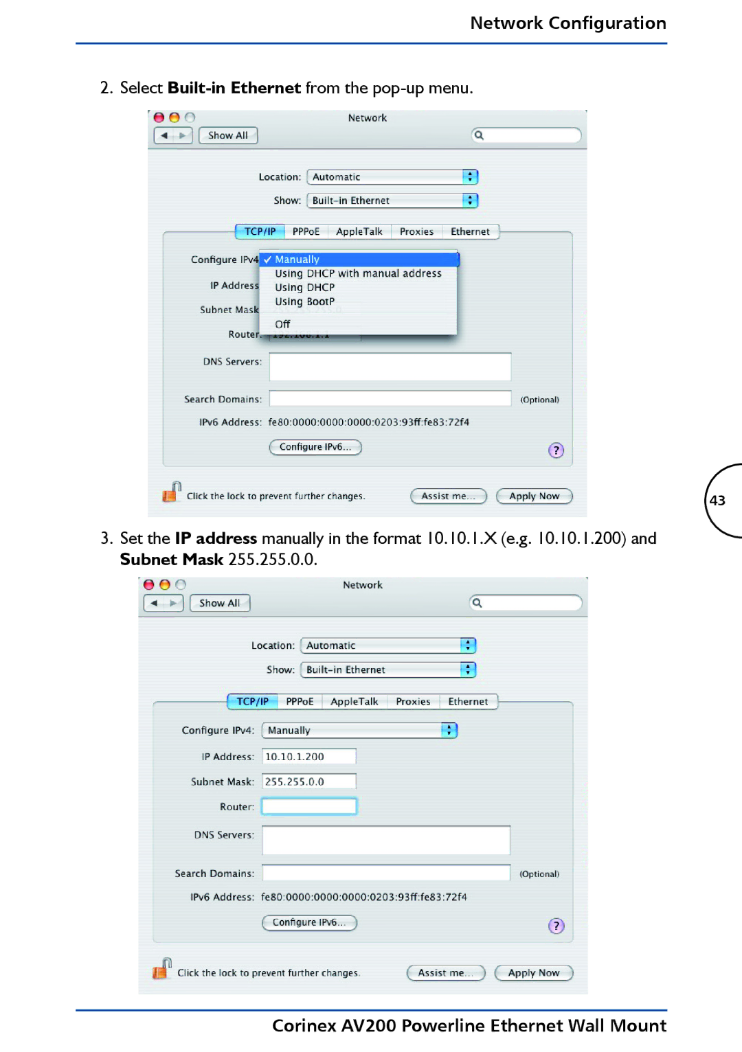 DeWalt AV200 manual Network Configuration 