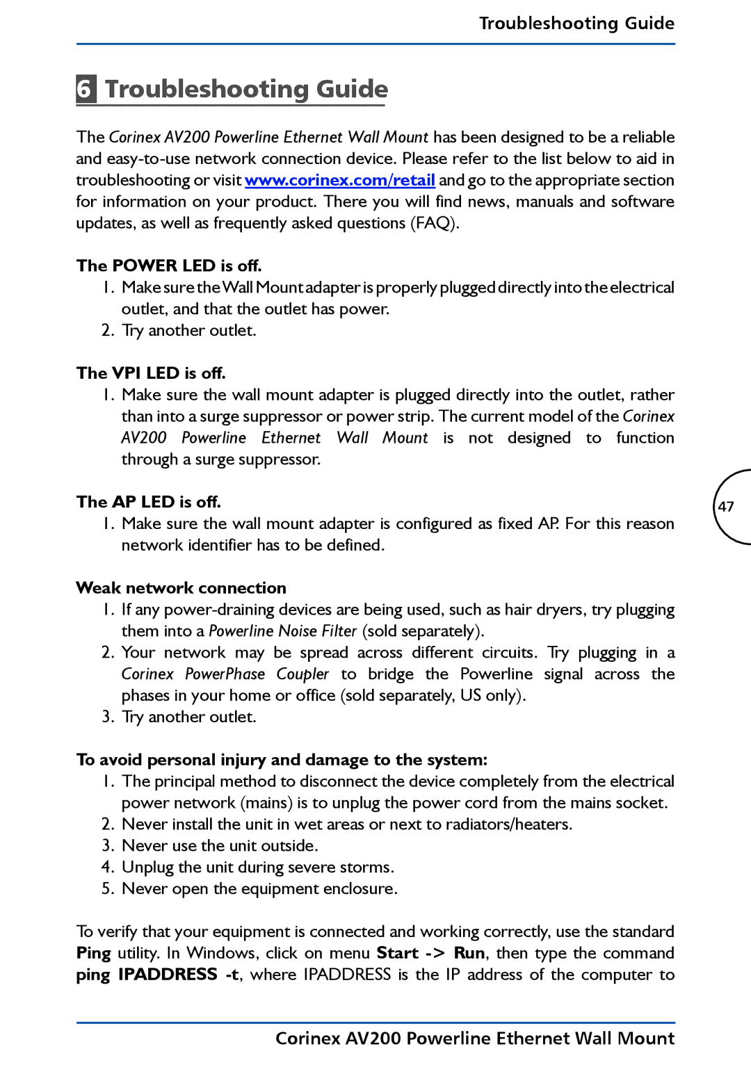 DeWalt AV200 manual Troubleshooting Guide 