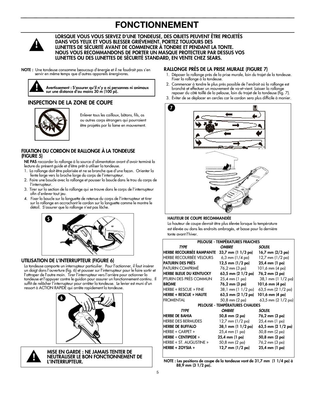 DeWalt C935-355190 Rallonge Près DE LA Prise Murale Figure, Fixation DU Cordon DE Rallonge À LA Tondeuse Figure 