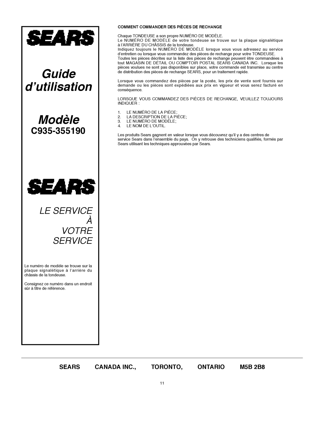 DeWalt C935-355190 owner manual Guide ’utilisation Modèle 