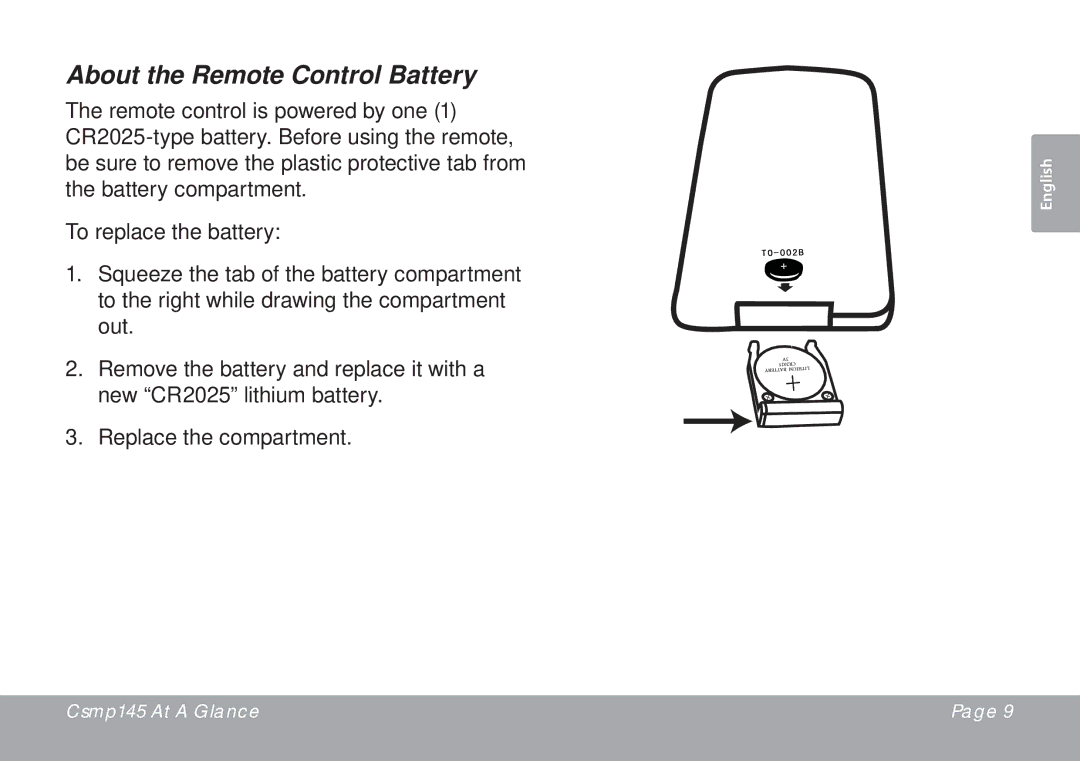 DeWalt CSMP145 instruction manual About the Remote Control Battery 