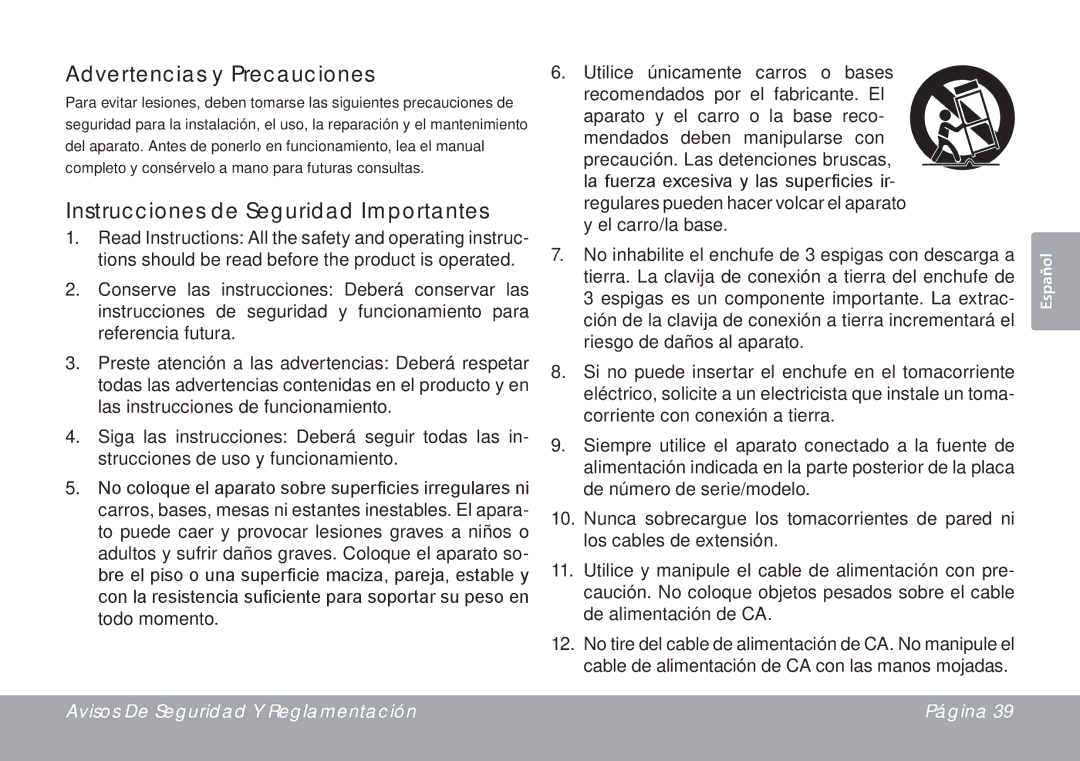 DeWalt CSMP175 instruction manual Advertencias y Precauciones, Instrucciones de Seguridad Importantes 