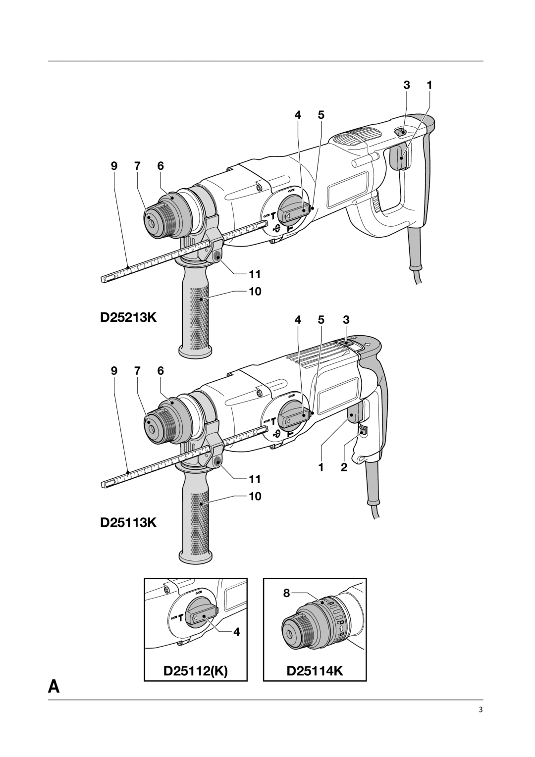 DeWalt manual D25213K D25113K D25112K D25114K 