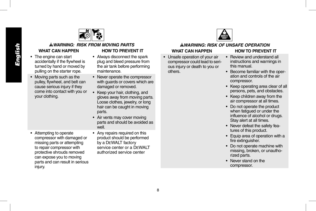 DeWalt D55273 instruction manual English 